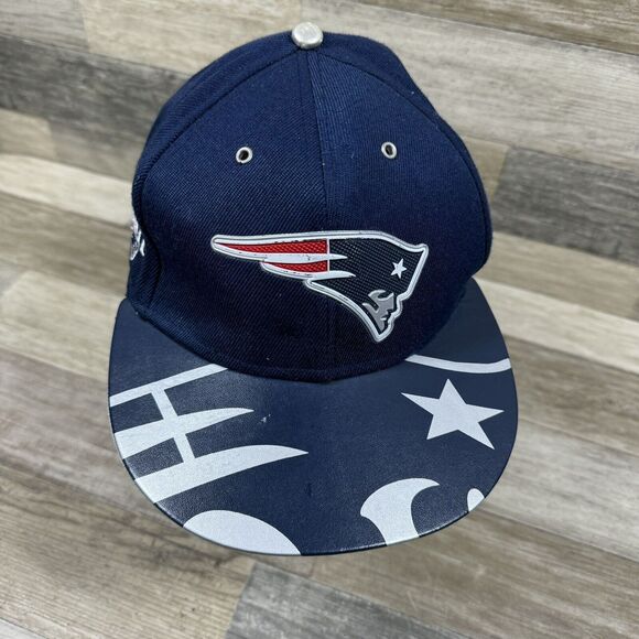 New England Patriots NFL New Era Fits Leather Vintage Collection Snapback Hat - Picture 6 of 9